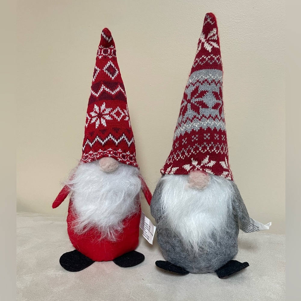 Bundle of 2 Christmas Plush Weighted Gnomes